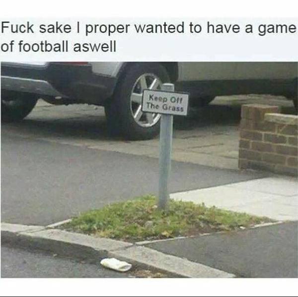 To find this sign hilarious?