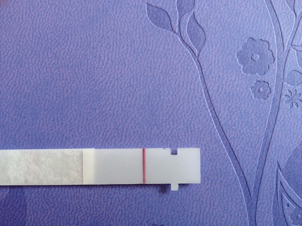 Purple fading line on first response
