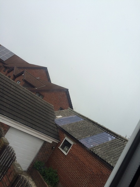 Neighbours garage roof