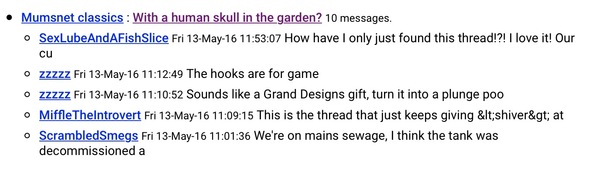 With a human skull in the garden?