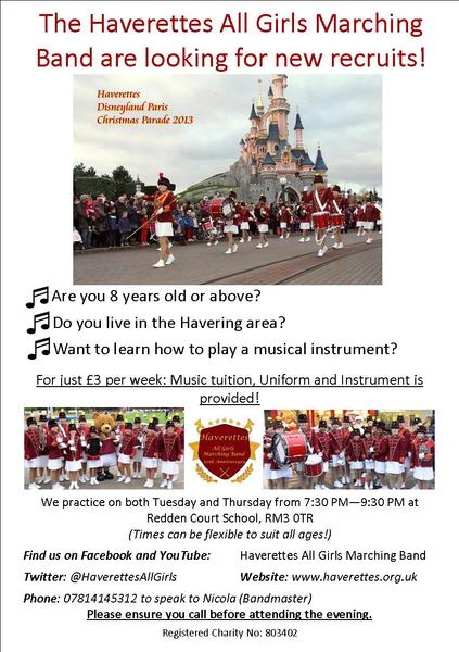 Want your children to learn an instrument? For just £3 they could be part of an All Girls Marching Band!