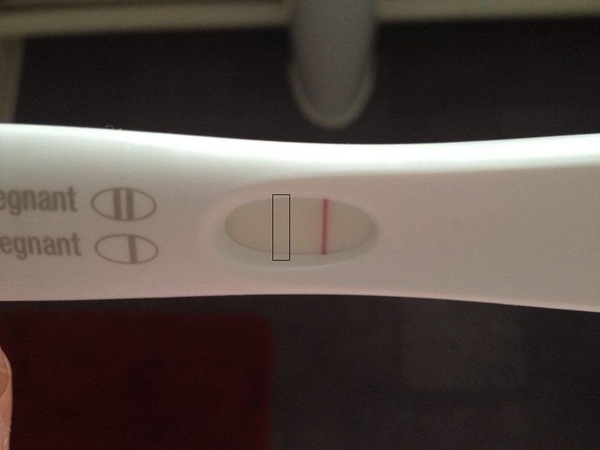 Purple fading line on first response