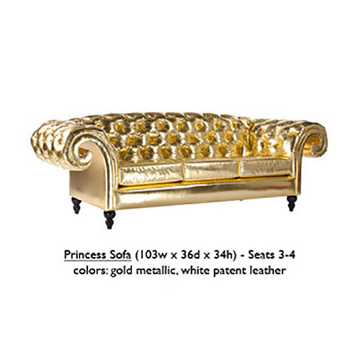 Why oh why....a gold sofa!