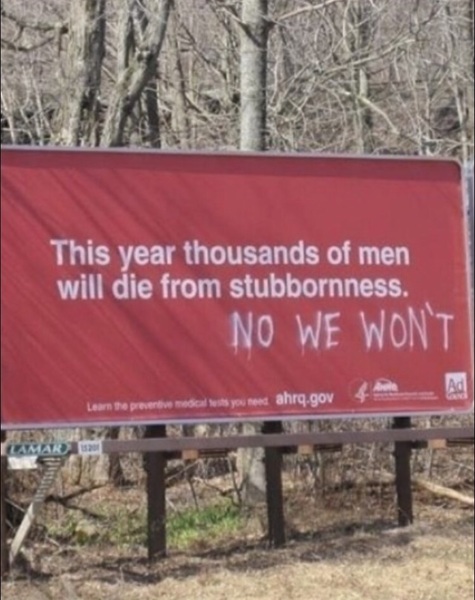 To find this sign hilarious?
