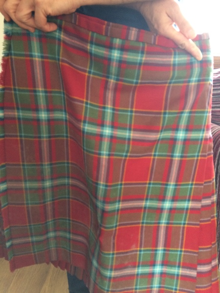 May wedding; partner wearing kilt