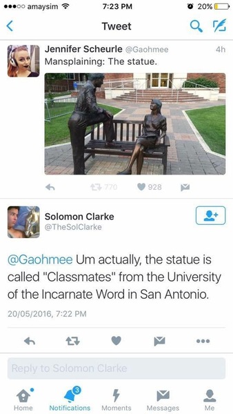 "Mansplaining- the statue"