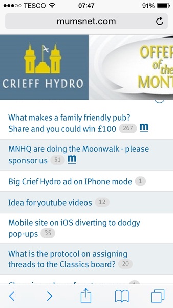 Big Crief Hydro ad on IPhone mode