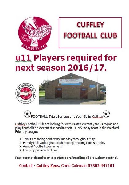 ⚽️⚽️10 Year Old Footballers - Open Training Session - Cuffley Tuesday 24th May ⚽️⚽️