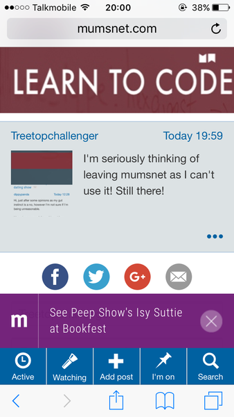 Really annoying ad taking up half the screen!