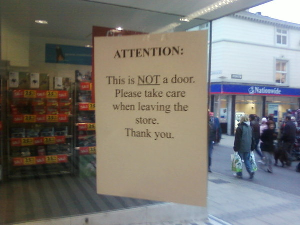 To find this sign hilarious?