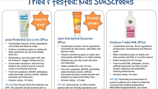 sun cream for eczema