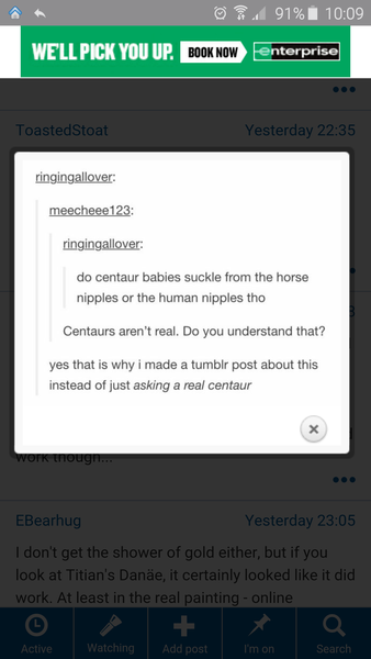 AIBU To Worry About Centaurs?