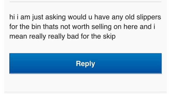 eBay experiment selling old slippers