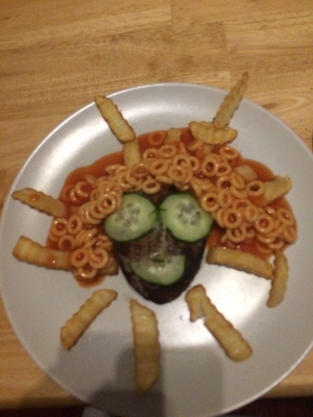 To ask what you had for dinner?
