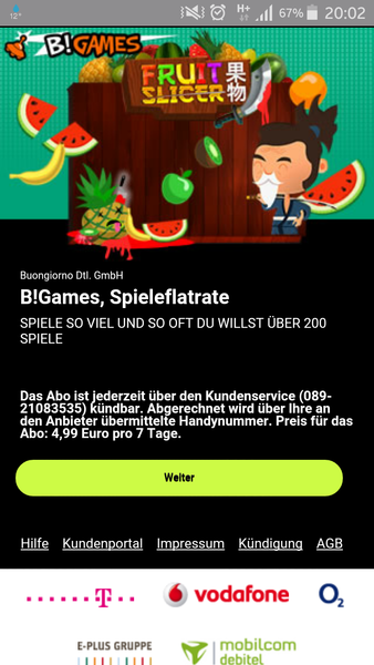 Screenshots of problematic ads