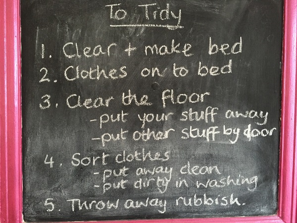 To want a 6 year old to tidy up?