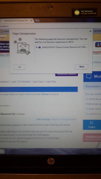 Ads freezing the page, finally leading to error message