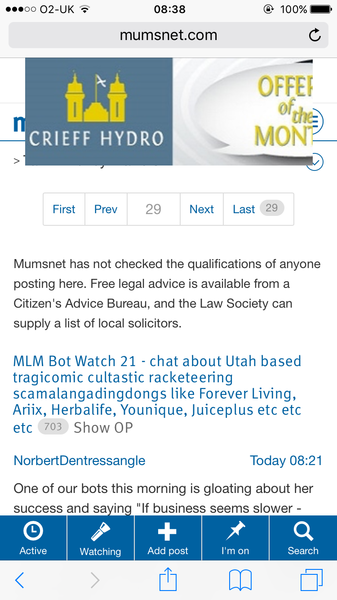 Big Crief Hydro ad on IPhone mode
