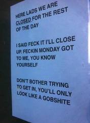 To find this sign hilarious?