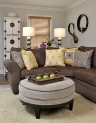 Brown cord sofa