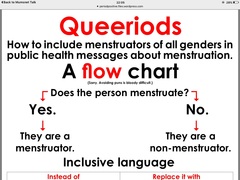 To not stop saying that menstruation is a women's issue?