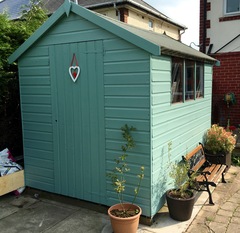 If your shed is blue or green, what paint did you colour it?