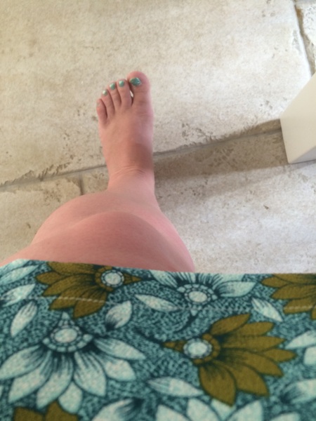 Blue nail polish. It's a bit mum boot, isn't it?