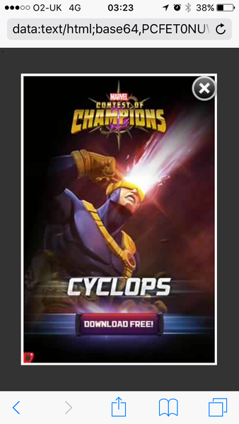 Site diverting to irrelevant gaming(?) app.
