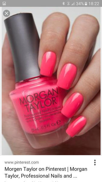 Coral red nail polish