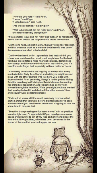 To point out that not ALL people who voted leave are racist