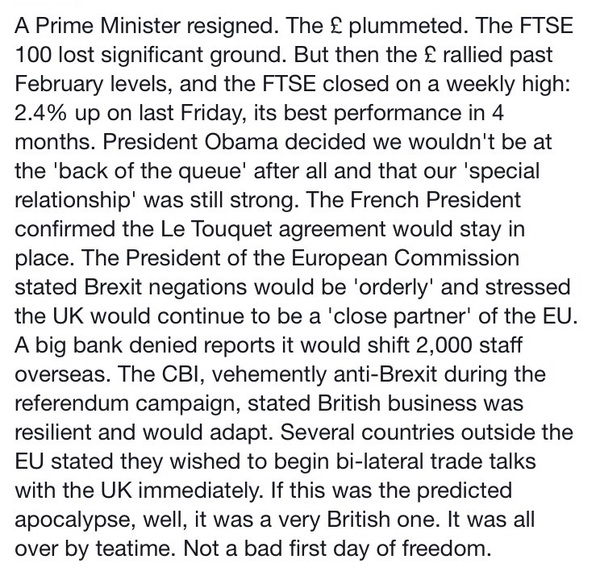 will a lot of the leave voters be watching the news and wondering WTAF they've done?