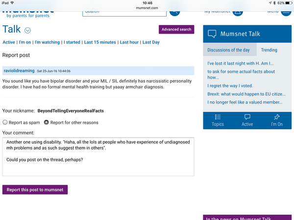 Hey MNHQ. Would it be possible to have a discussion about how SN issues/threads are handled on the main boards.
