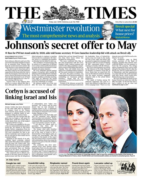 Have Boris and Jeremy been stabbed in the back? Please can we have some leaders?