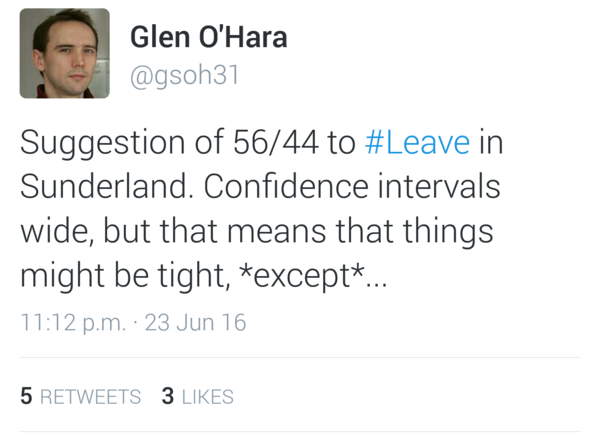 What do you THINK the final result will be on Thursday? (As opposed to what you want to happen)