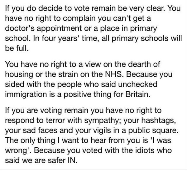 So Leavers what happens Friday if you win?  What's the plan Stan?