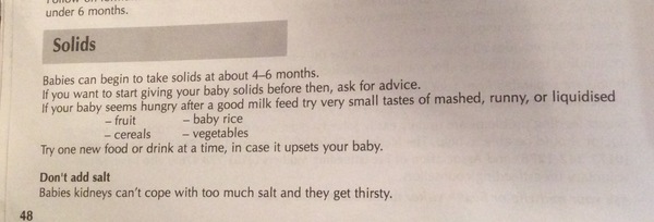 Health visitor says no baby porridge at 16 old any opinions pls