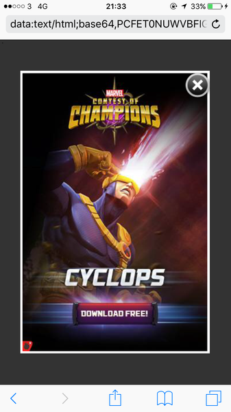 Site diverting to irrelevant gaming(?) app.