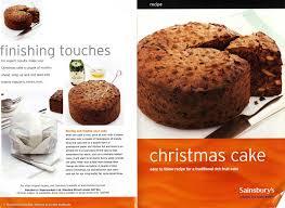 Very long shot Sainsbury's Christmas cake recipe leaflet circa 1999