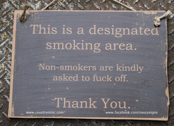 To think that smoking in a cafe garden is selfish?
