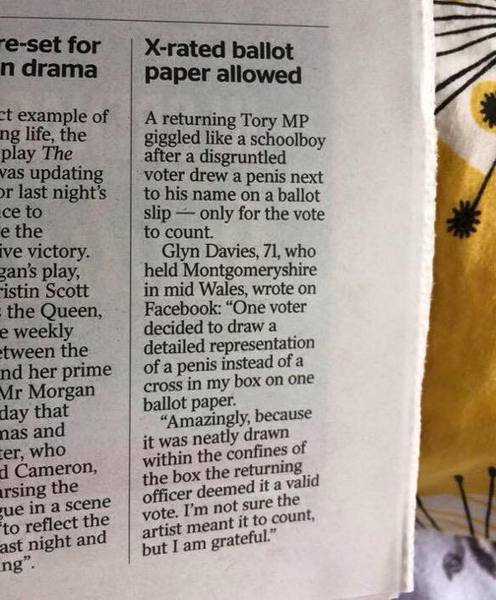 AIBU to ask you to please ONLY fold your voting paper in half!