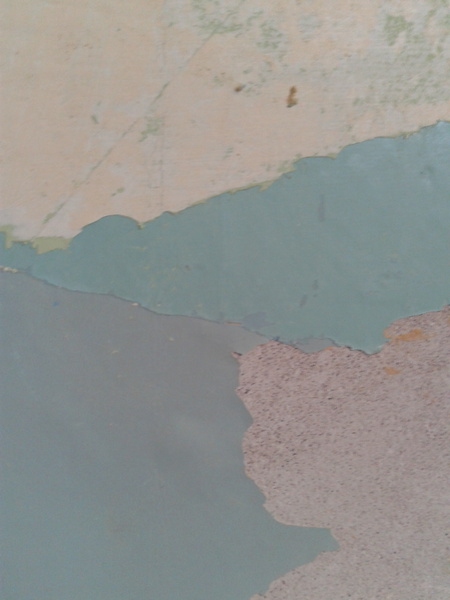 Plasticky paint layer over plaster in older house