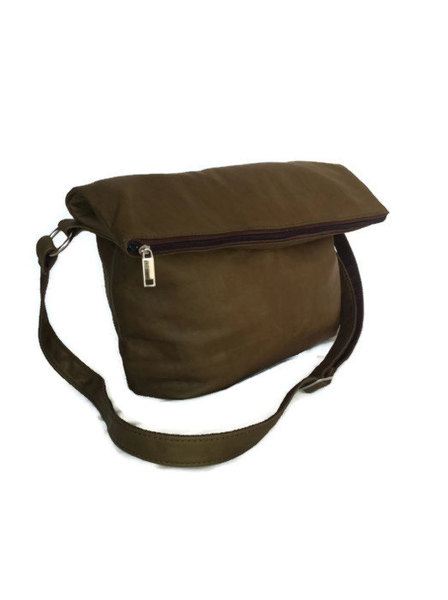 Looking for olive/khaki leather messenger or crossbody bag