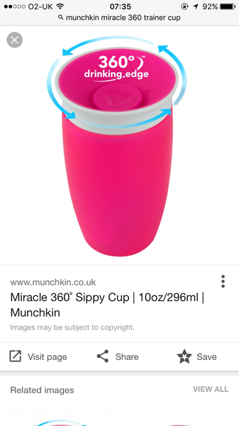 What cup should a three year old be using now?