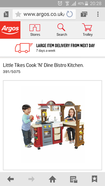 To be annoyed with this page on the Argos website