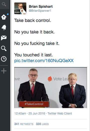 To think that Boris didn't actually want Brexit to happen