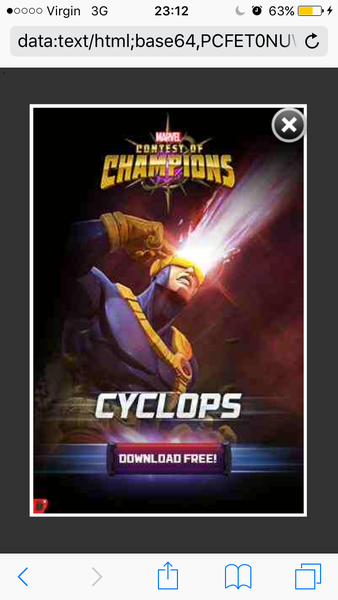Site diverting to irrelevant gaming(?) app.