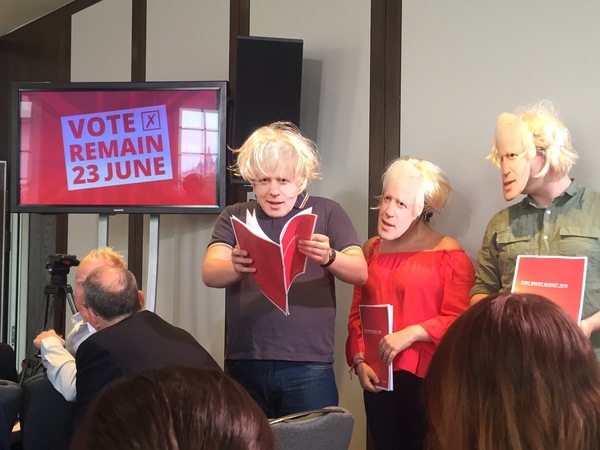 What is the point of the boris Johnson masks?