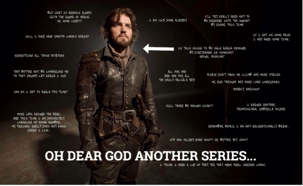 The Musketeers s3 ep2 - The One Where Aramis Falls Off The Wagon.  Repeatedly.  Well, I can hope can't I?  Swagger Inn Thread no. 132