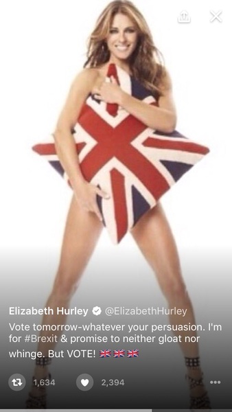 To bloody love Liz Hurley