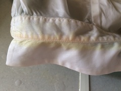 Bleach turned white shirt's collar BRIGHT pink!!!